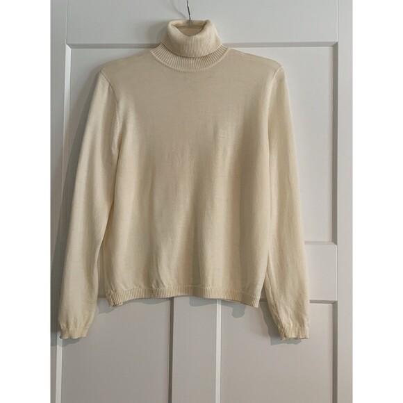 Pendleton Wool Sweater Cream Color White Women’s  Turtleneck Small - Picture 1 of 6